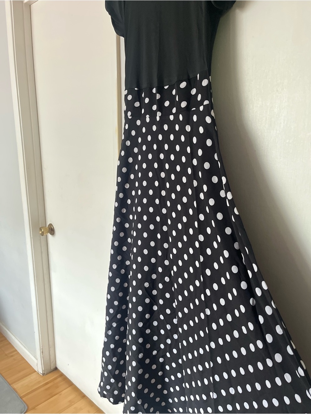 Polka Dot Black and White Maxi Skirt